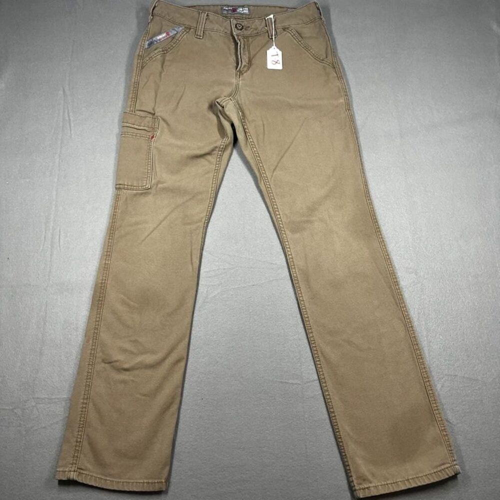 Ariat Women’s FR Mid Rise Straight Leg Cordura Pants 29L Khaki Stretch CAT 2